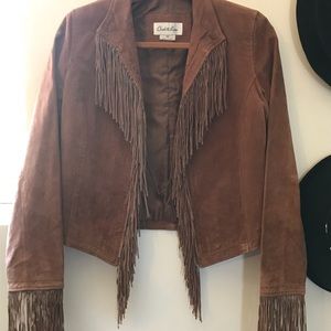 Charlotte Russe fringe jacket